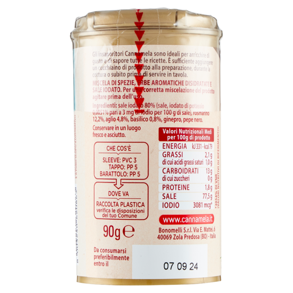 Cannamela Insaporitore per Carni Arrosto e alla Griglia 90 g