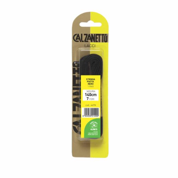 Calzanetto Stringa Piatta Nera 140 cm 1 Paio