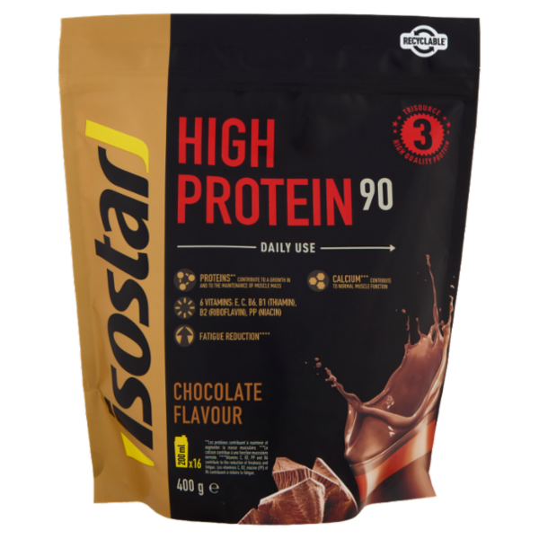 Isostad High Protein 90 Chocolate Flavour, preparato in polvere ricco in proteine - 400 g