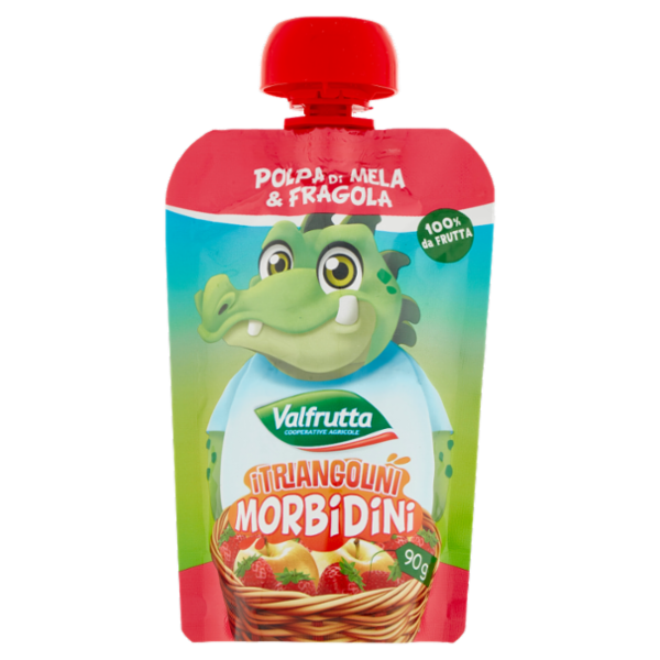 Valfrutta i Triangolini Morbidini Polpa di Mela & Fragola 90 g