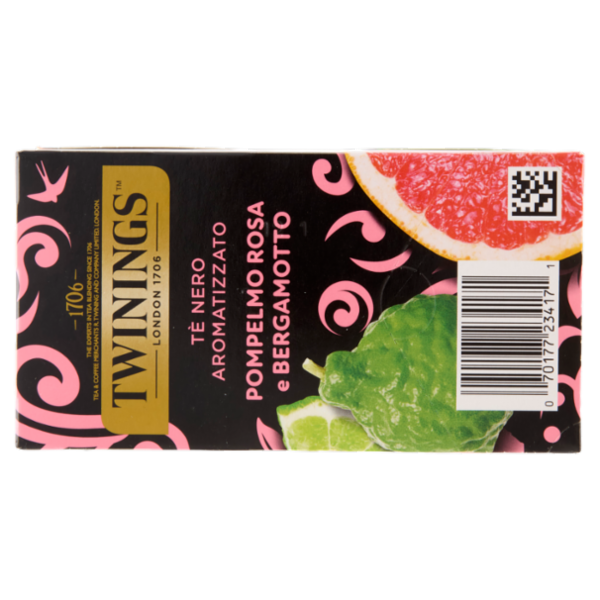 Twinings Pompelmo Rosa e Bergamotto Tè Nero aromatizzato 20 filtri The 40 g