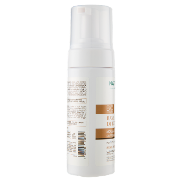 Naturaverde Natural Beauty Bio Bava di Lumaca Mousse Detergente Rinfrescante 150 ml