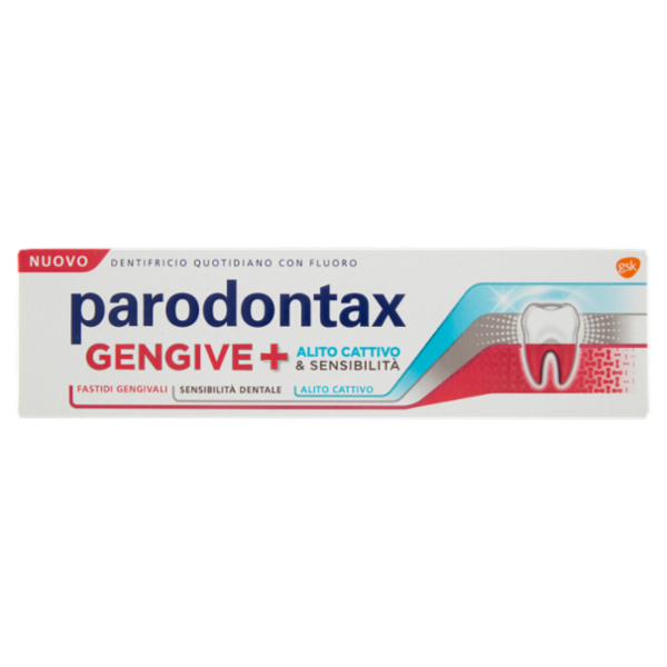 parodontax Dentifricio Quotidiano con Fluoro Gengive + Alito Cattivo & Sensibilità 75 ml
