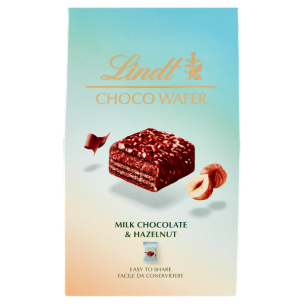 Lindt choco wafer astuccio cioccolato latte nocciola 135 g