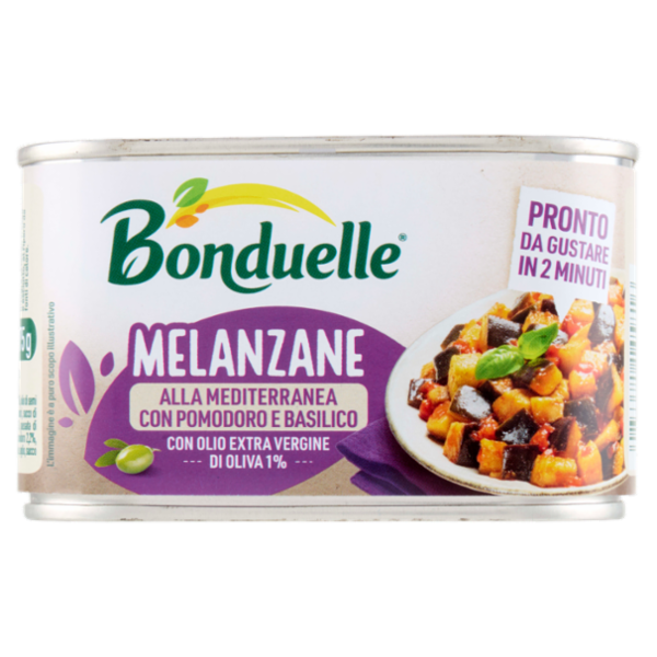 Bonduelle Melanzane alla Mediterranea con Pomodoro e Basilico 375 g