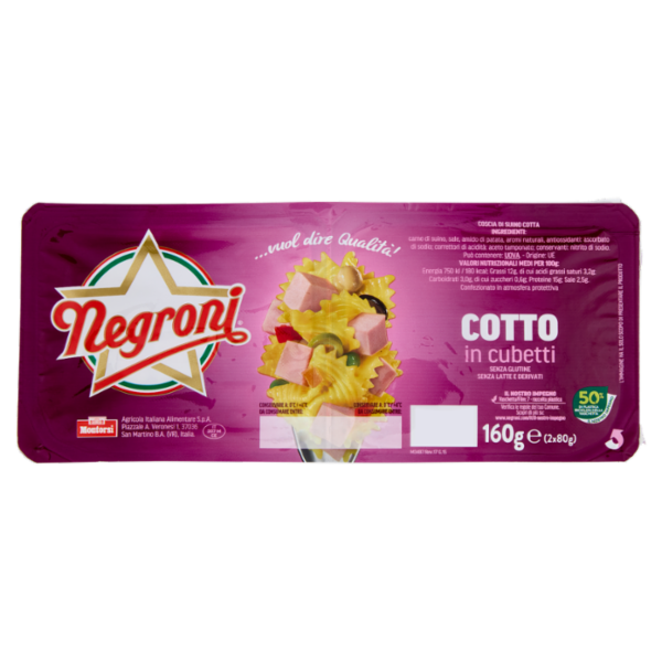 Negroni cotto in cubetti 2 x 80 g