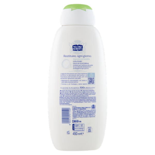Neutro Roberts Sensibile Avena e Aloe Bagnodoccia 450 ml