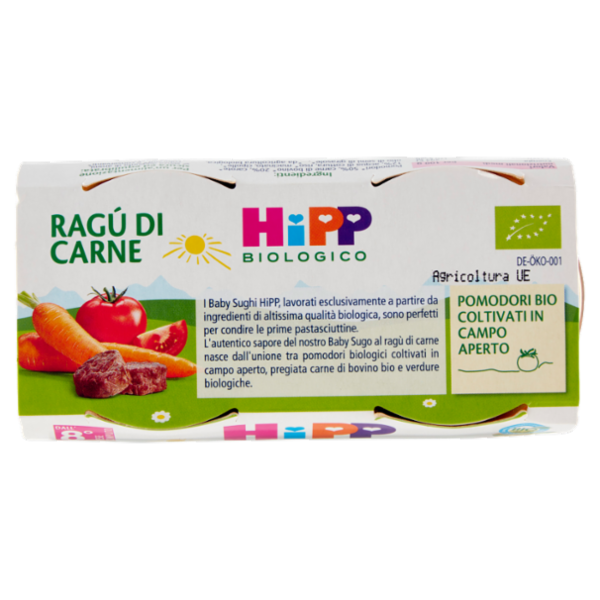HiPP Biologico Baby Sugo Ragù di Carne Omogeneizzato 2 x 80 g