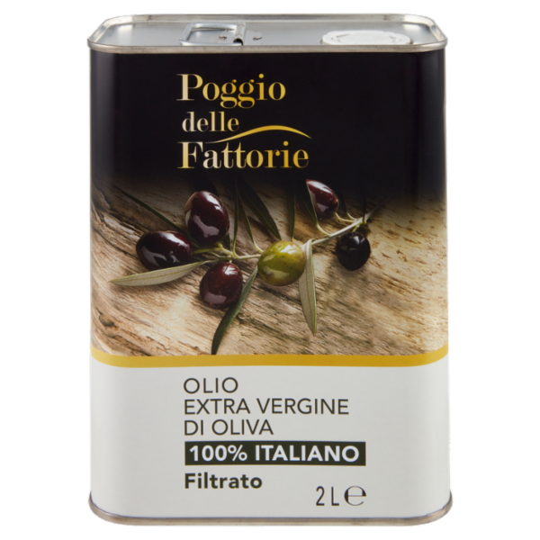 Poggio delle Fattorie Olio Extra Vergine di Oliva 100% Italiano Filtrato 2 L