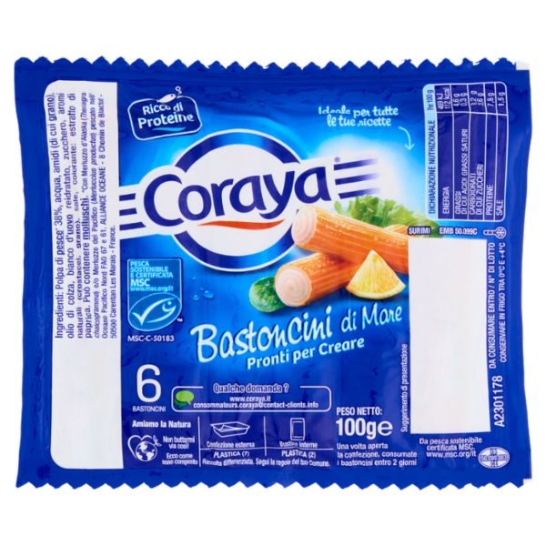 Coraya Bastoncini di Mare 6 Bastoncini 100 g