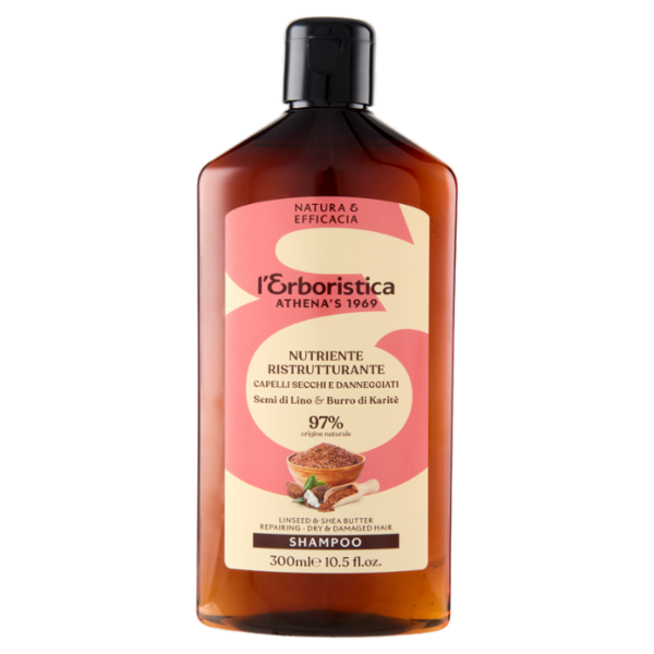 l'Erboristica Shampoo Nutriente Ristrutturante Semi di Lino & Burro di Karitè 300 ml