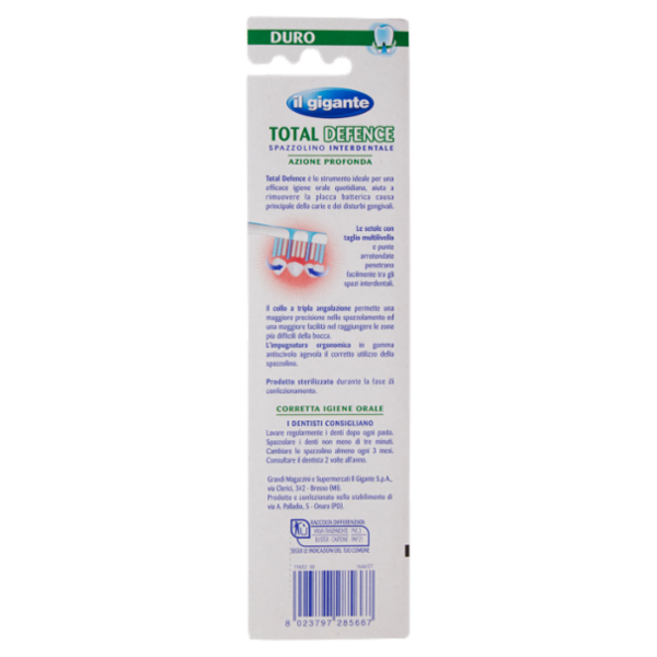 IL GIGANTE Total Defence Spazzolino Interdentale Duro