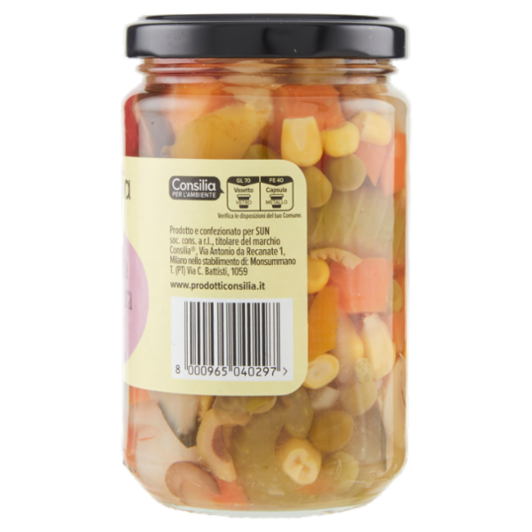 Consilia Insalata di verdura per Riso Senza Olio Sott'Aceto 300 g