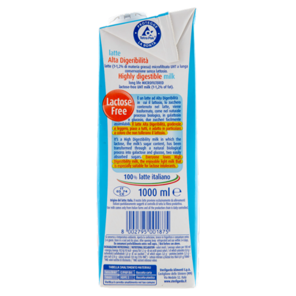 sterilgarda latte Alta Digeribilità senza lattosio Microfiltrato 1000 ml