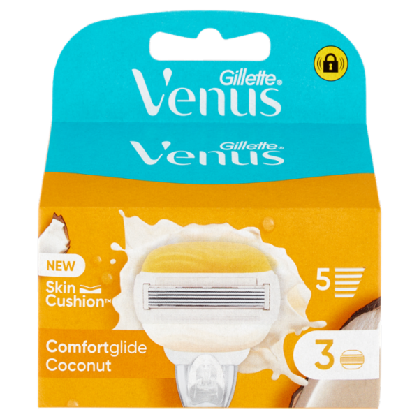 Gillette Venus Lamette Rasoi Donna Comforglide Cocco Plus Olaz per Rasoio a 5 Lame, Confezione da 3