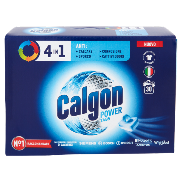 Calgon Power Tabs 4in1 Anticalcare lavatrice 30 Tabs 390 gr