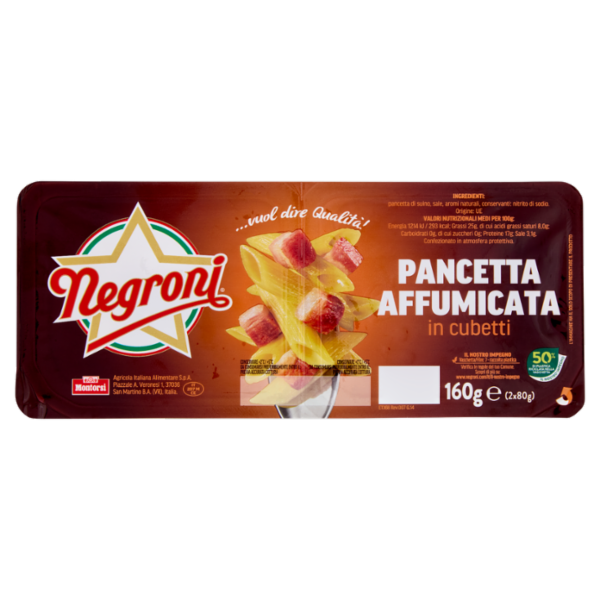 Negroni Pancetta Affumicata in cubetti 2 x 80 g