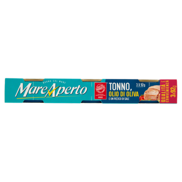 MareAperto Tonno, Olio di Oliva e un Pizzico di Sale 3 x 92 g