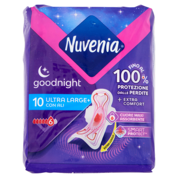 Nuvenia goodnight Ultra Large+ con Ali 10 pz