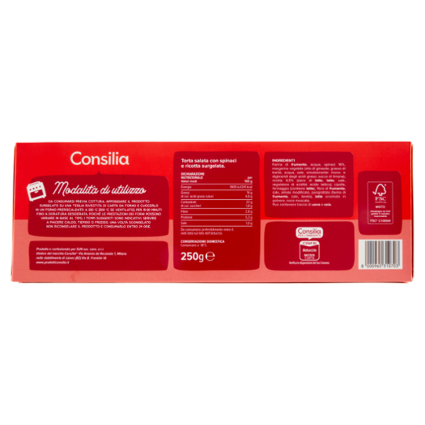 Consilia Rotolo Sfizioso Ricotta e Spinaci Surgelato 250 g