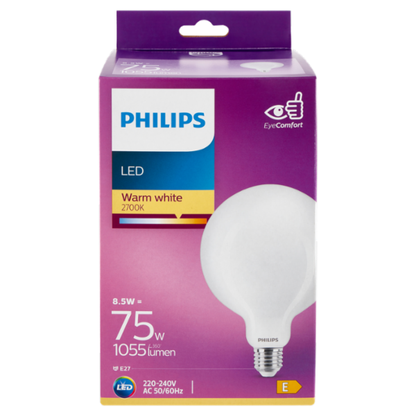 Philips Led globo vetro 75W E27 2700K