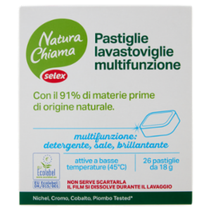 Selex Natura Chiama Detersivo Per Lavastoviglie Pastiglie Multifunzione Ecologico 26x18 g
