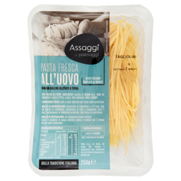 Assaggi e paesaggi Pasta Fresca all'Uovo Tagliolini 250 g