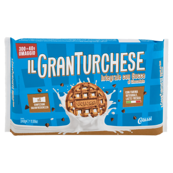 Colussi il GranTurchese Integrale con Gocce di Cioccolato 340 g