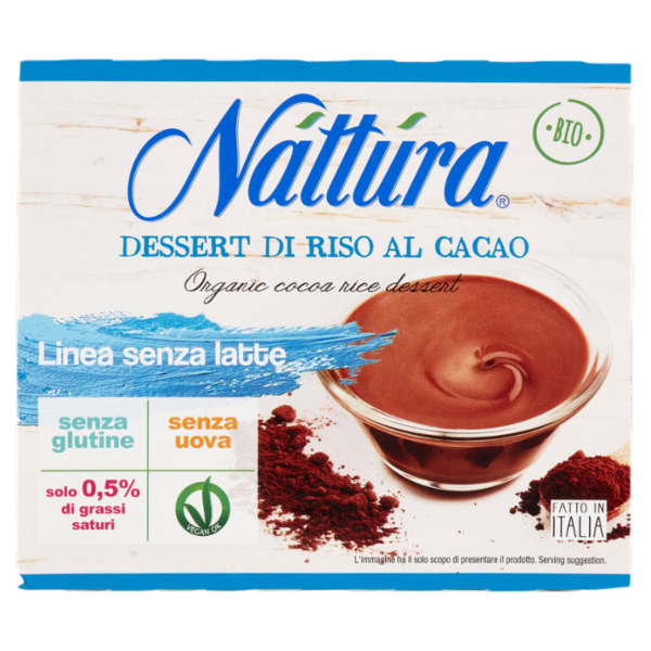 Náttúra Dessert di Riso al Cacao Bio 4 x 100 g
