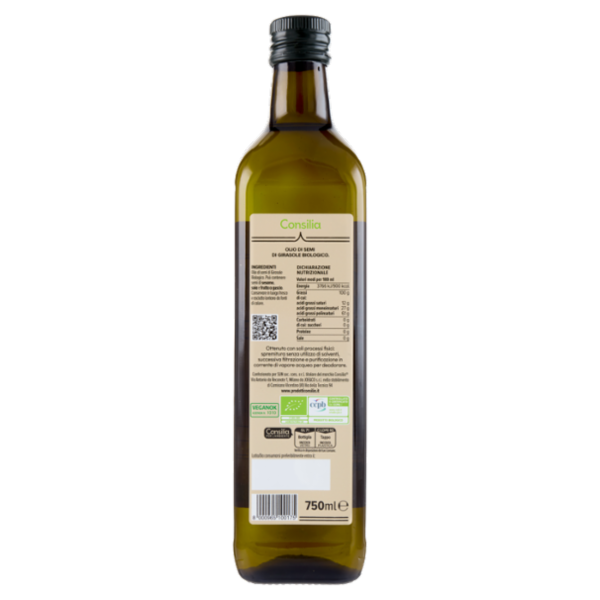 Consilia Olio di Semi di Girasole Biologico 750 ml