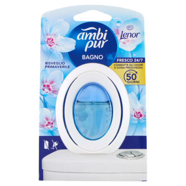 Ambi Pur Bagno Profumatore per Ambienti Elimina e Previene gli Odori, Risveglio Primaverile 7,5 ml
