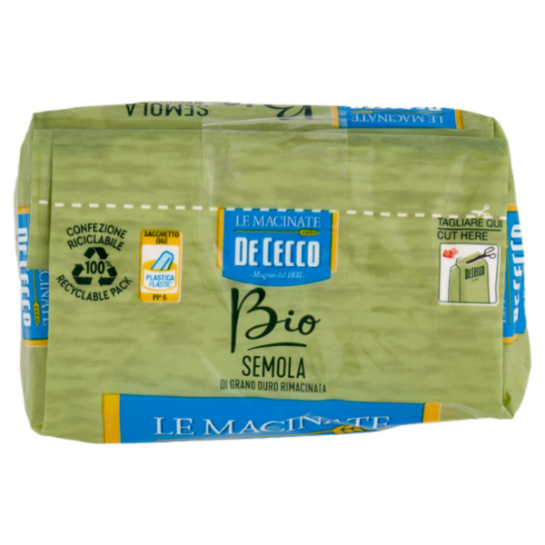 De Cecco Le Macinate Bio Semola di Grano Duro Rimacinata 1 Kg