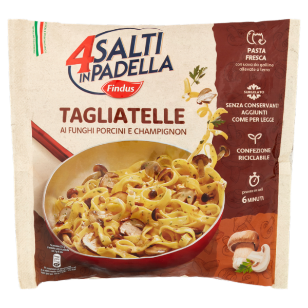 4 Salti in Padella Findus Tagliatelle ai funghi porcini e champignon 550 g