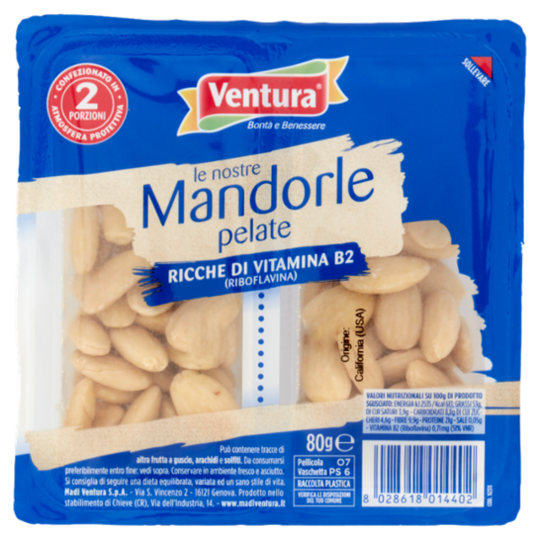Ventura le nostre Mandorle pelate 80 g