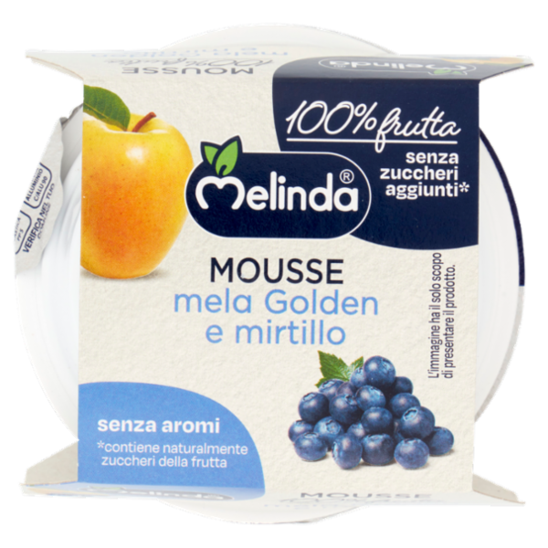 Melinda Mousse mela Golden e mirtillo 2 x 100 g