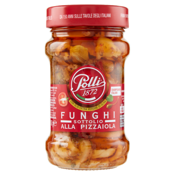 Polli Funghi Sottolio alla Pizzaiola con Olio Extra Vergine di Oliva 190 g