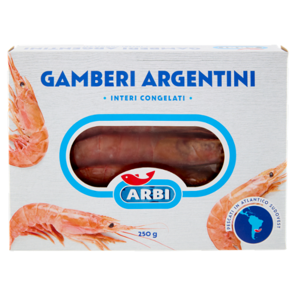 Arbi Gamberi Argentini Interi Congelati 250 g
