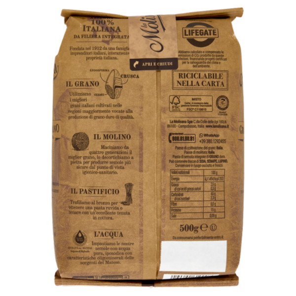 La Molisana 1000 Rigacuore Integrale 500 g
