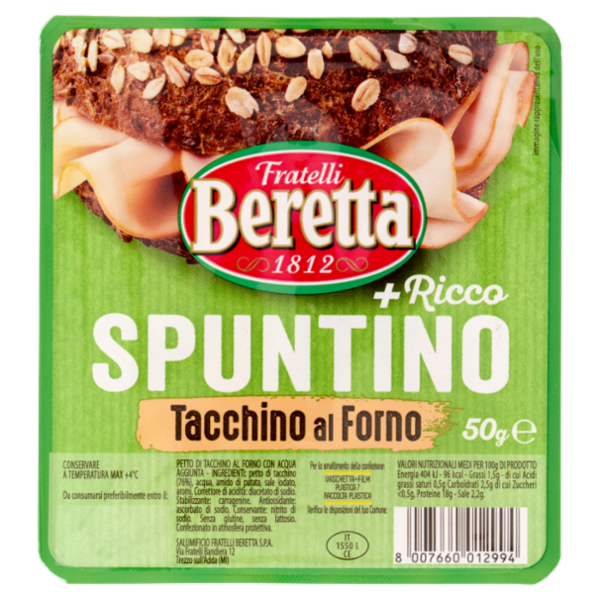 Fratelli Beretta Spuntino + Ricco Tacchino al Forno 50 g