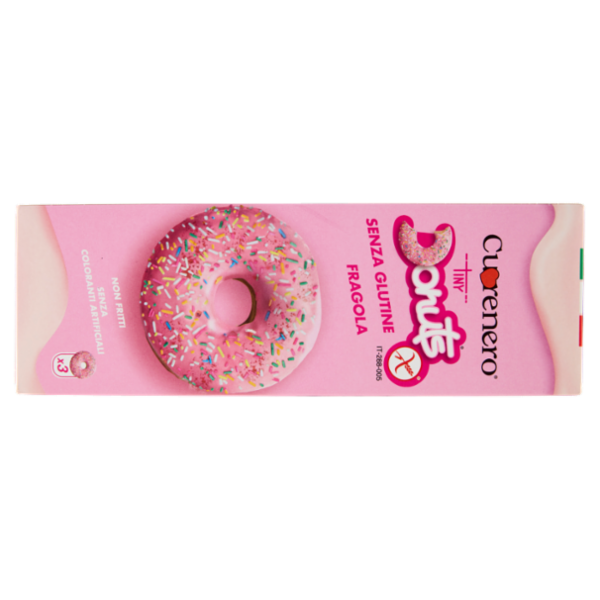 Cuorenero Tiny Donuts Senza Glutine Fragola 3 x 37 g