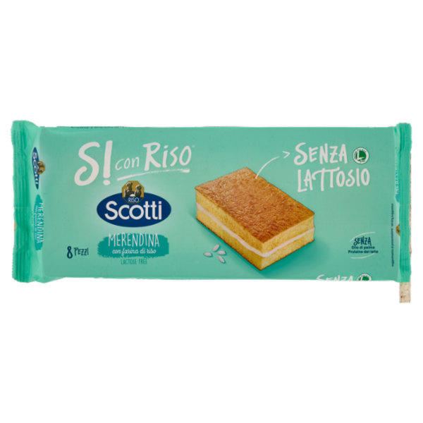 Riso Scotti Si con Riso Senza Lattosio Merendina con farina di riso 8 x 25 g
