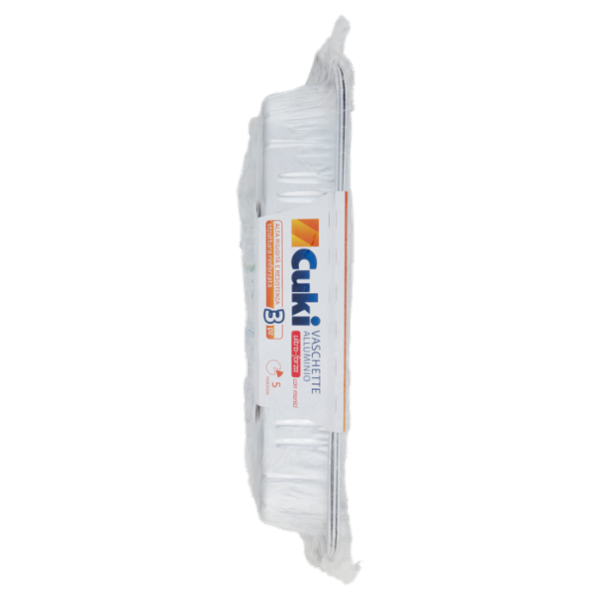 Cuki Cuoce Vaschette Alluminio ultra-forza con manici 5 Porzioni 3 pz
