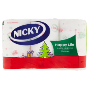 Nicky Happy Life Carta Igienica Christmas 6 Pz