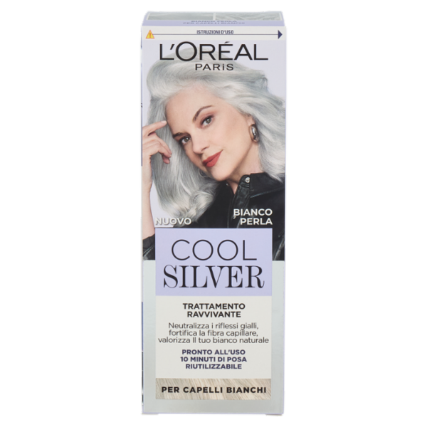 L'Oréal Paris Cool Silver Bianco Perla Trattamento Ravvivante, per Capelli Bianchi, 114 ml