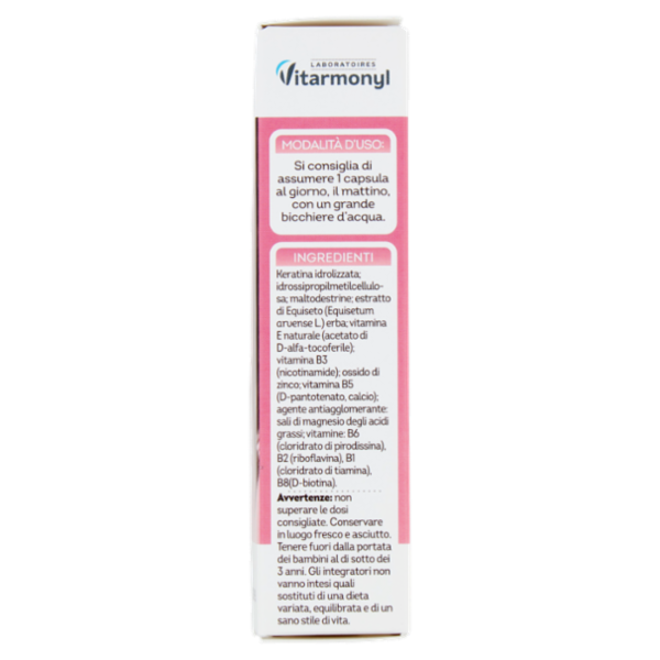Laboratoires Vitarmonyl Keratina Capelli e Unghie Forza e lucentezza 30 Capsule 12,15 g
