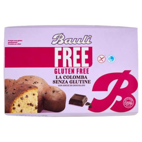 Bauli Free Gluten Free la Colomba Senza Glutine con Gocce di Cioccolato 450 g