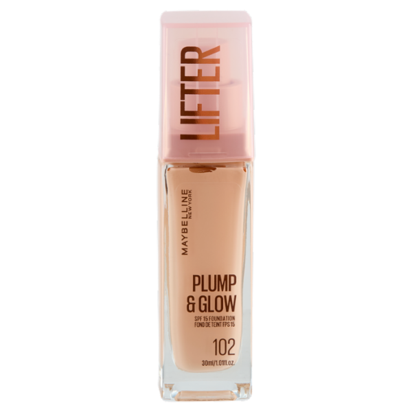 Maybelline New York Lifter Plump & Glow Fondotinta 102 30 ml