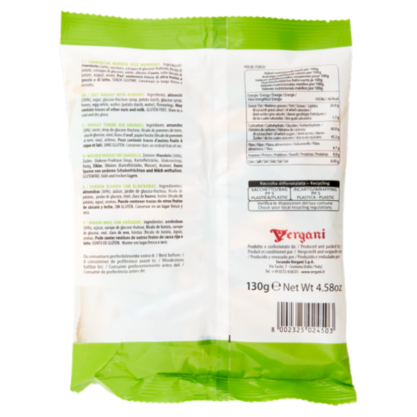 Vergani Torroncini Morbidi alla mandorla 130 g