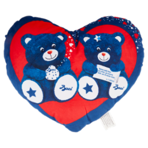 BACI PERUGINA Cuscino Cuore Peluche Con Cioccolatini Fondenti Ripieni Al Gianduia e Nocciole 87,5 g