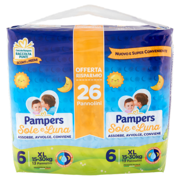 Pampers Sole e Luna 6 XL 26 pz